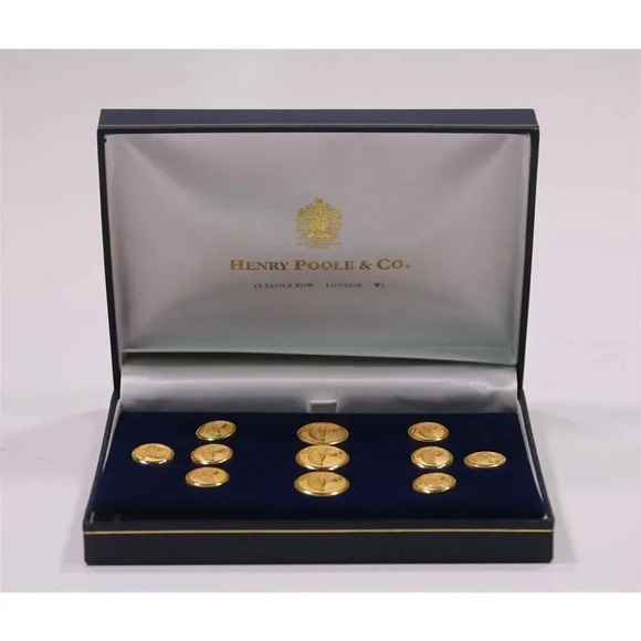 Atlanta Falcons x Henry Poole Savile Row London Gold Metal Blazer Buttons New!